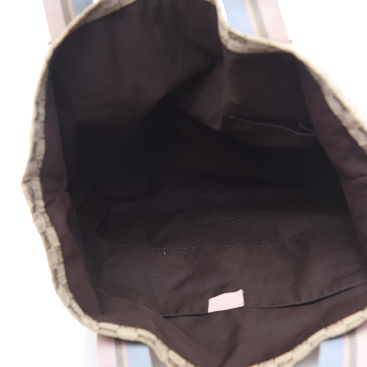 GG Monogram Medium Web Handle Vertical Tote Pink Blue