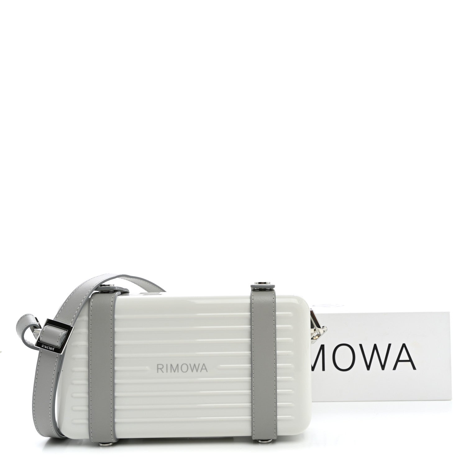 Rimowa Gloss Polycarbonate Personal Cross-Body Bag White Grey 9 of 9