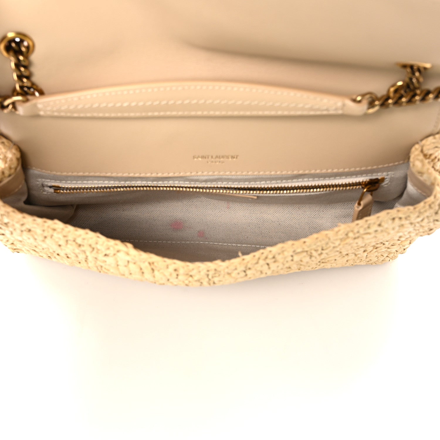 Saint Laurent Raffia Monogram Medium Jamie Natural Avorio 5 of 10