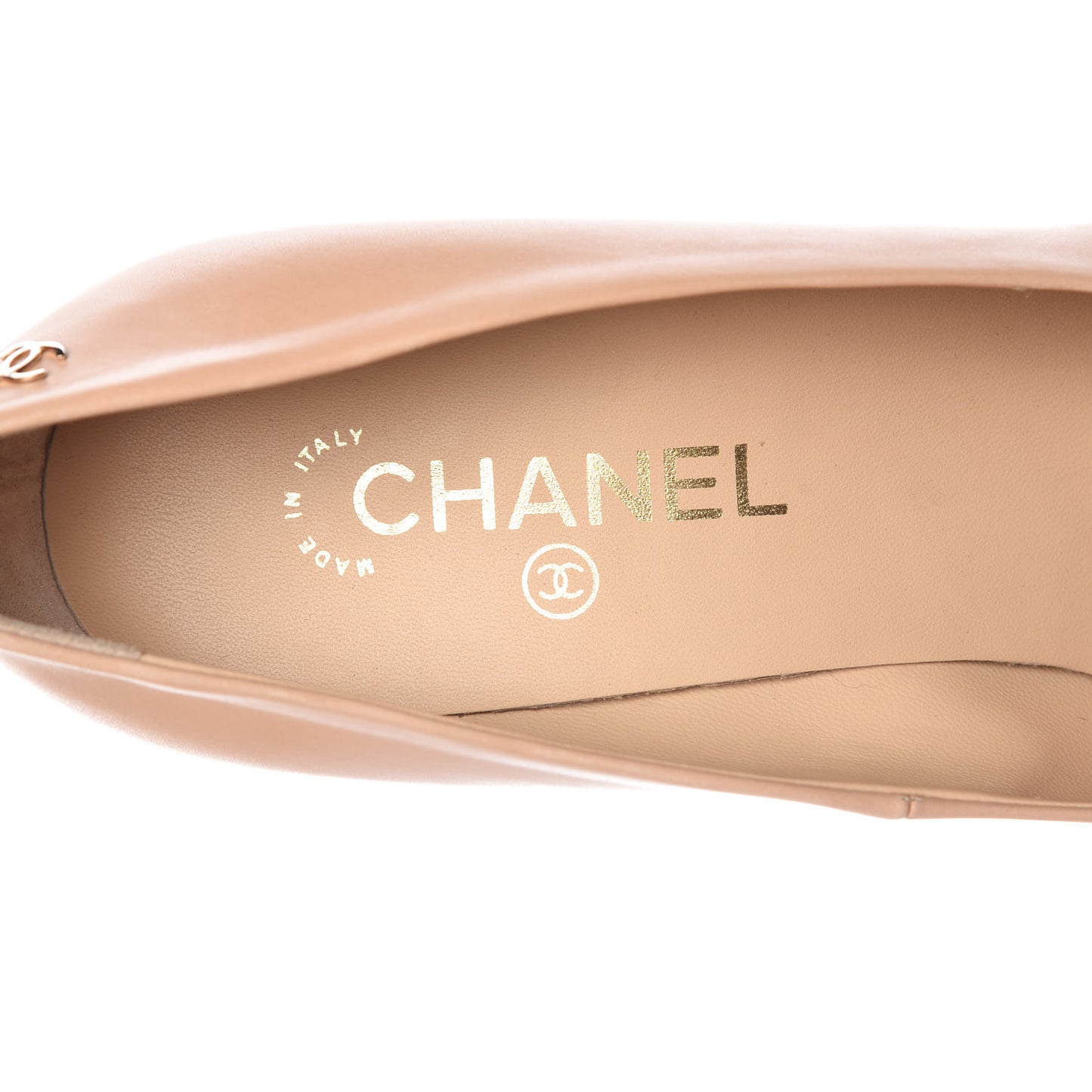Lambskin Cap Toe Pumps 40 Beige Black