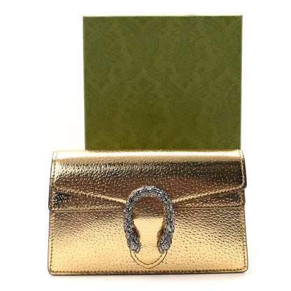 Gucci Metallic Calfskin Super Mini Dionysus Shoulder Bag Gold 10 of 10
