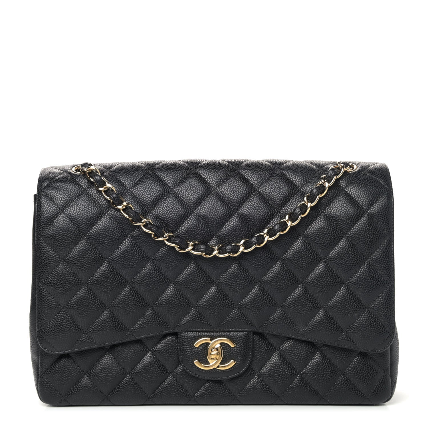 Chanel Caviar Quilted Maxi Double Flap Black 1 of 5