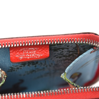 Hermes Epsom Silk'In Coin Purse Rouge de Coeur Bleu du Nord 6 of 8