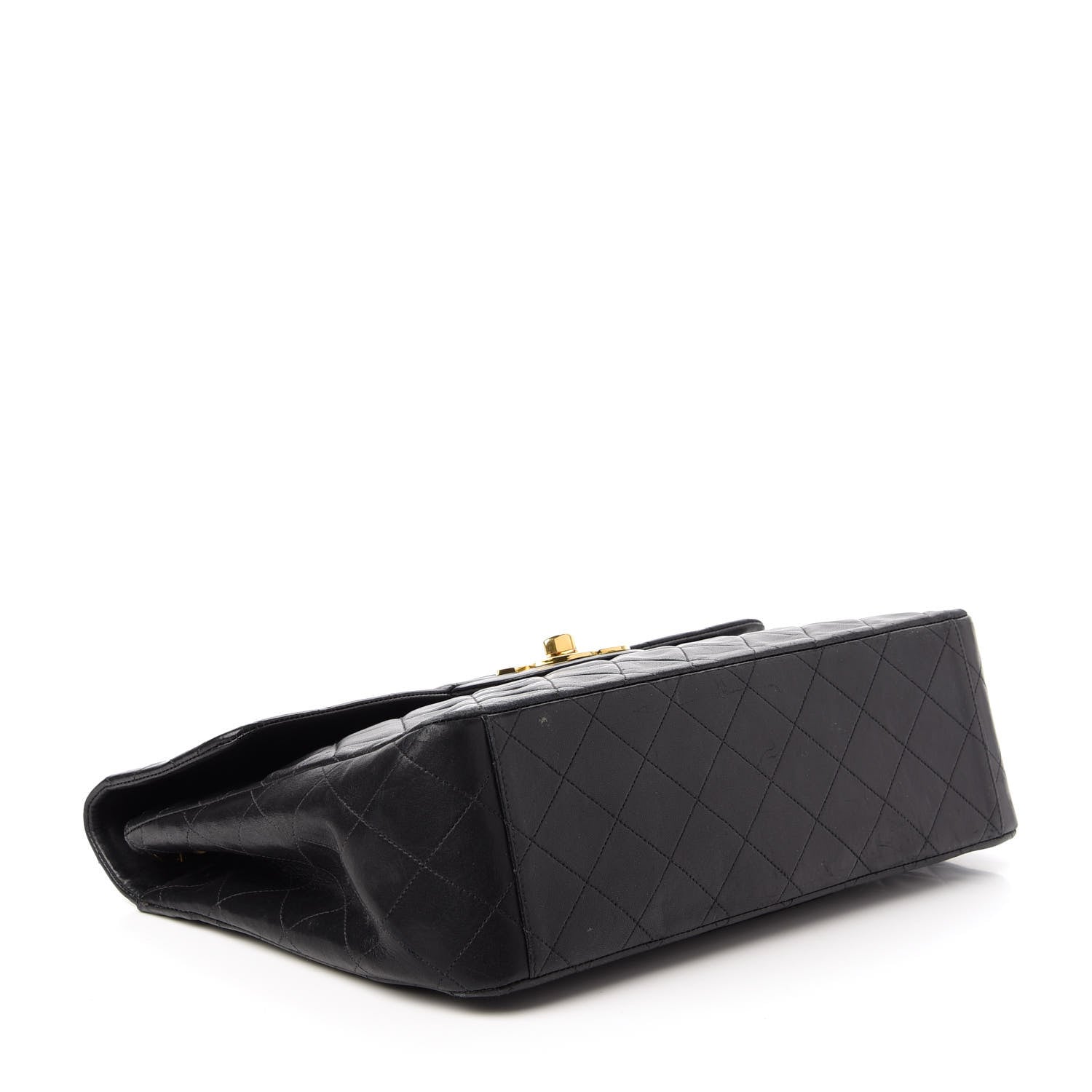Chanel Lambskin Quilted XL Jumbo Single Flap Black 4 of 10