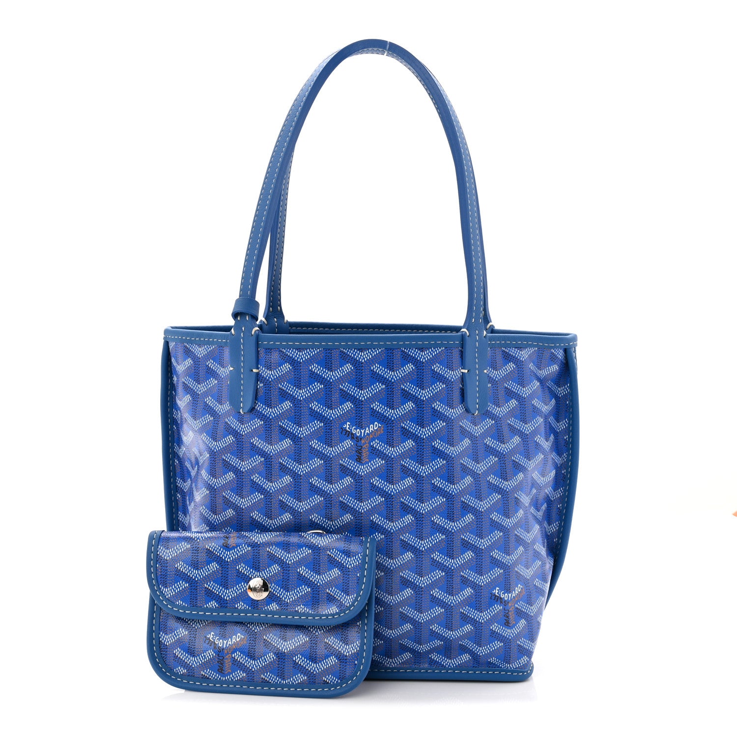 GOYARDミニトート Goyard Goyardine Reversible Mini Anjou Sky Blue 1805481 – FASHIONPHILE