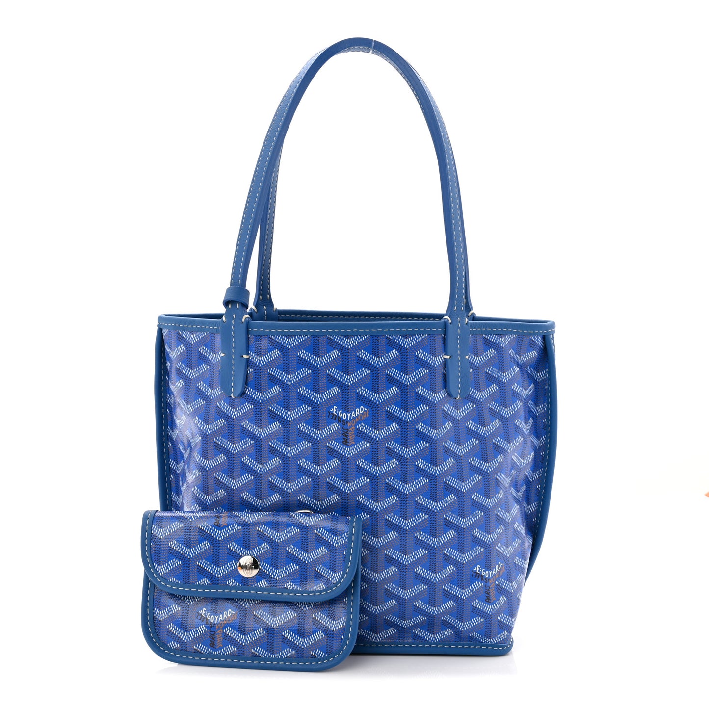 Goyardine Reversible Mini Anjou Sky Blue