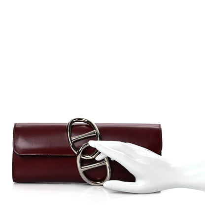 Hermes Tadelakt Egee Clutch Rouge H 2 of 11