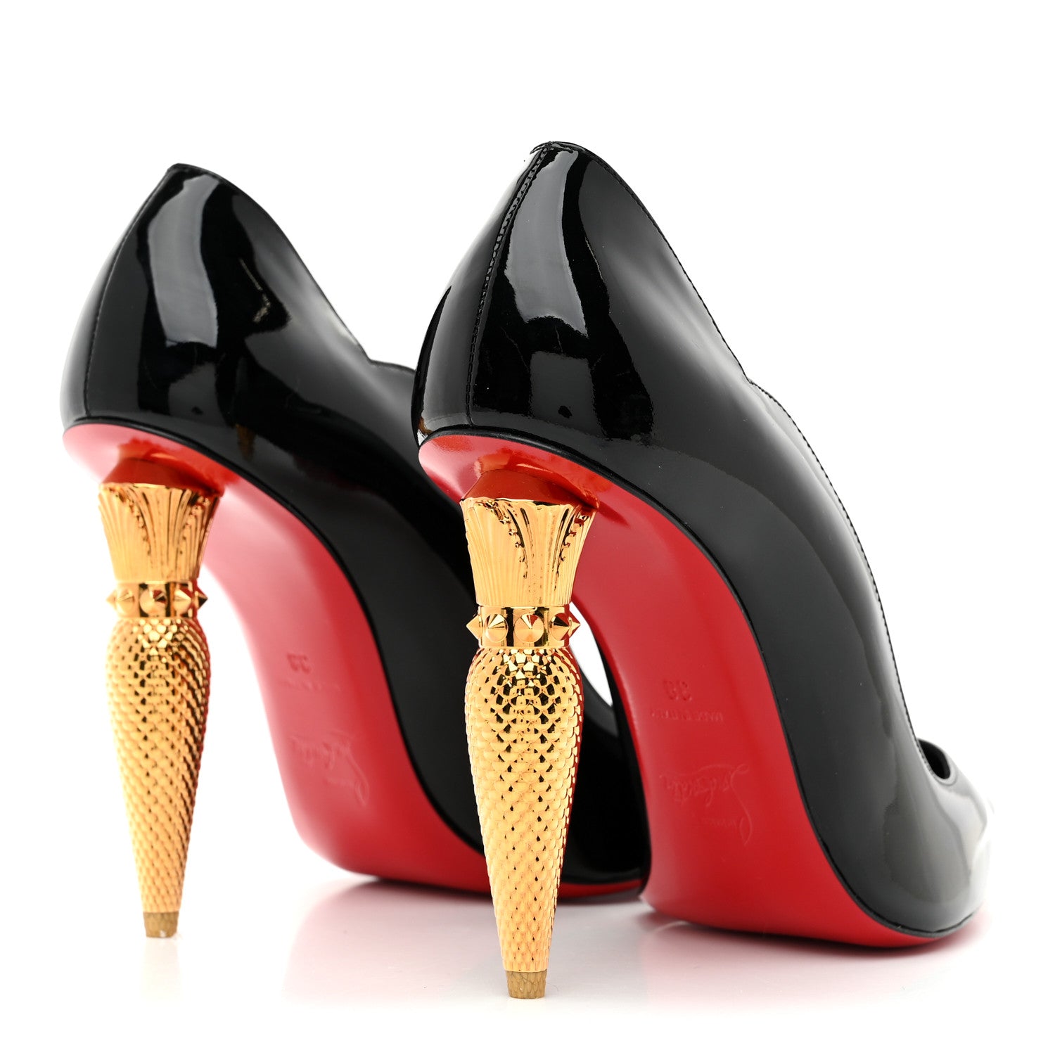 Christian Louboutin Patent LipChick 100 Pumps 38 Black 5 of 8