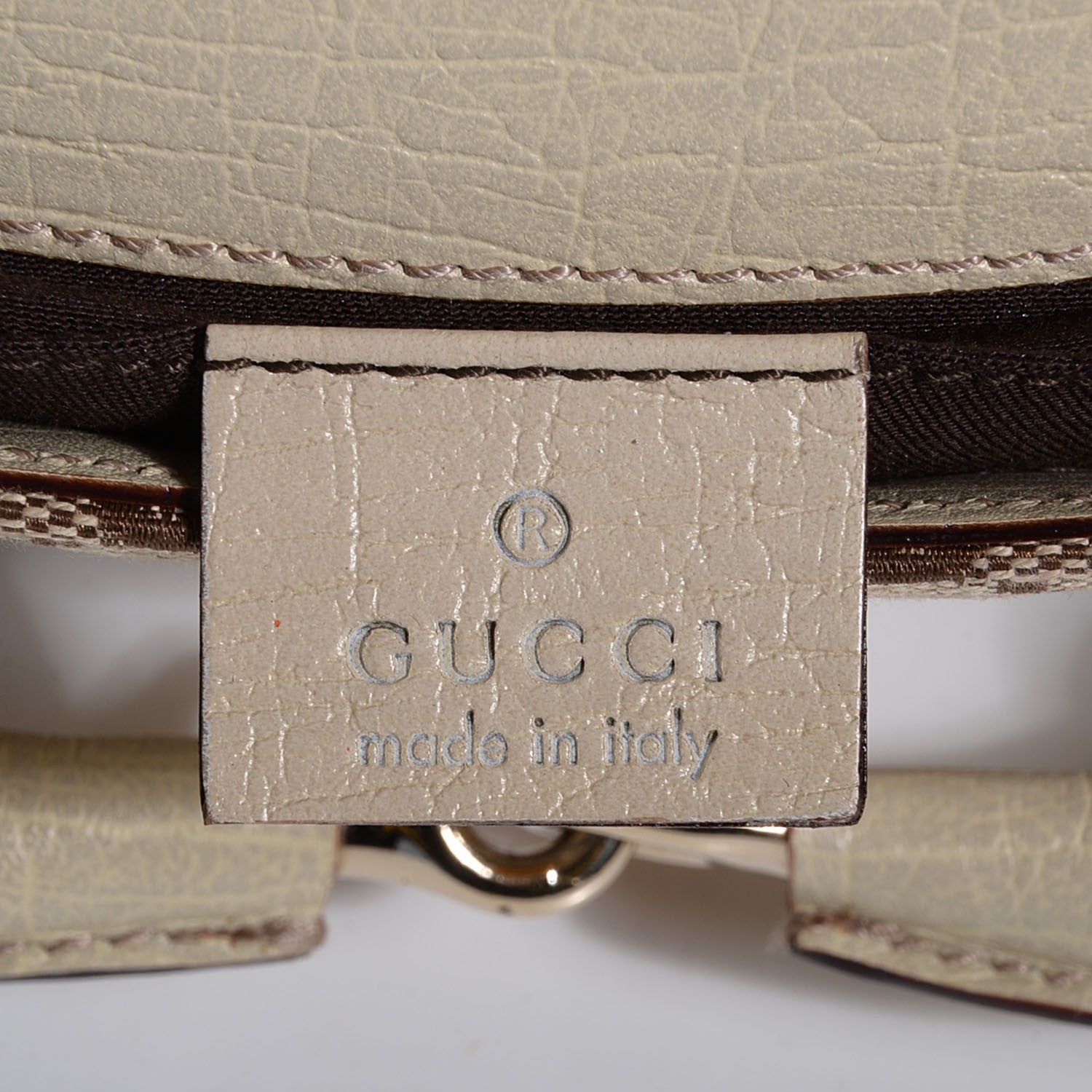 Gucci Monogram Web Small Horsebit Chain Clutch Off White 6 of 7