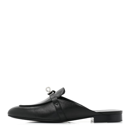 Hermes Goatskin Oz Mules 38 Black 1 of 9