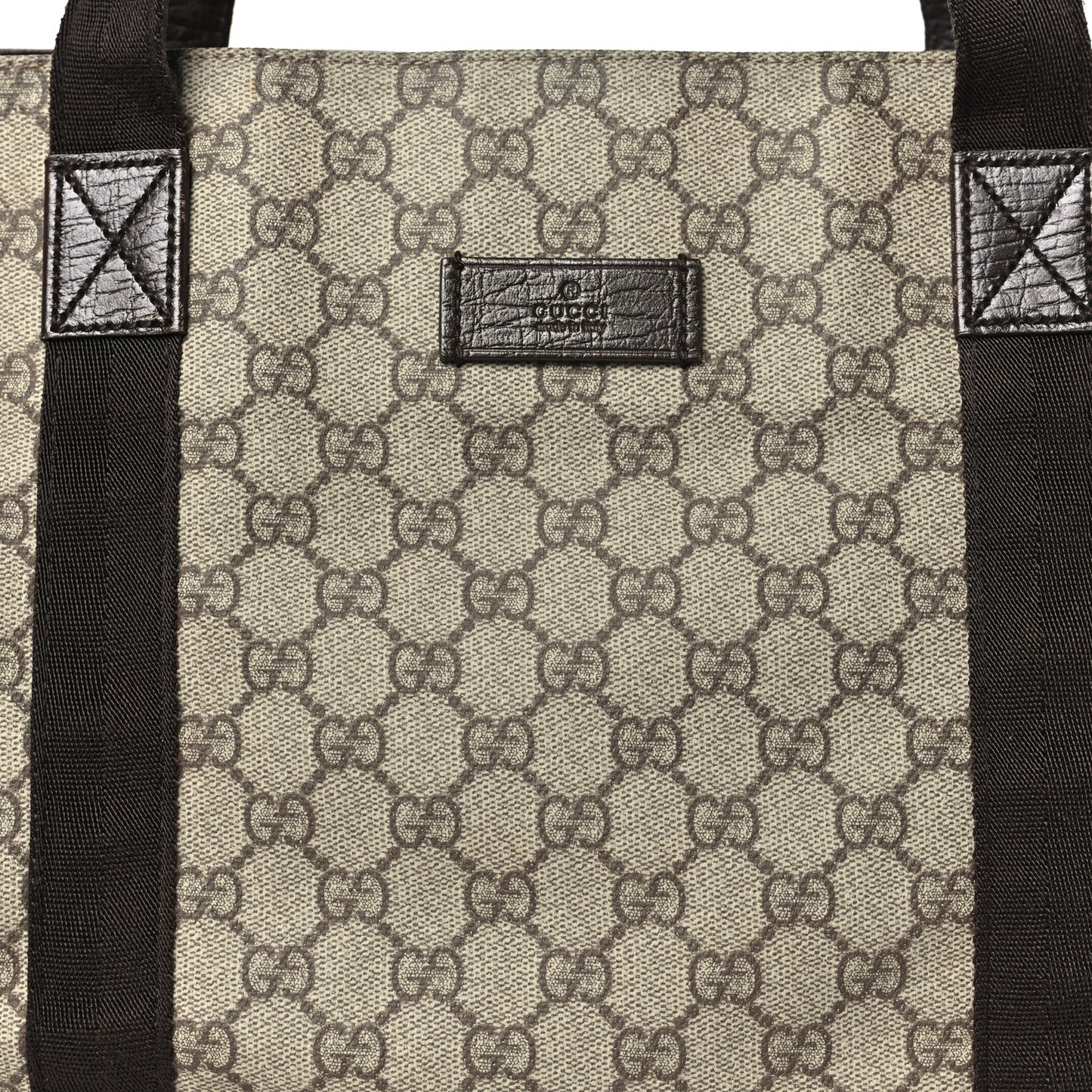 GG Plus Monogram Medium Tote Dark Brown