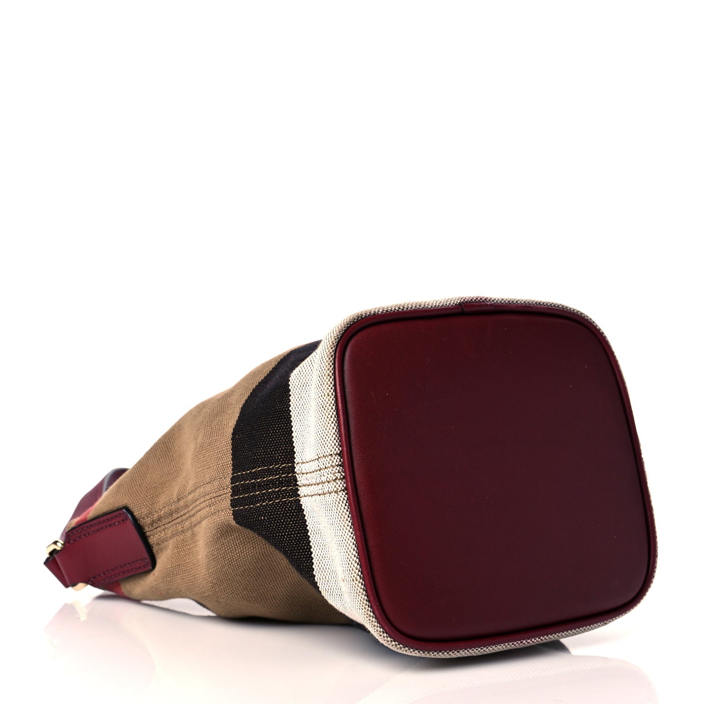 Canvas Mega Check Medium Ashby Hobo Burgundy Red