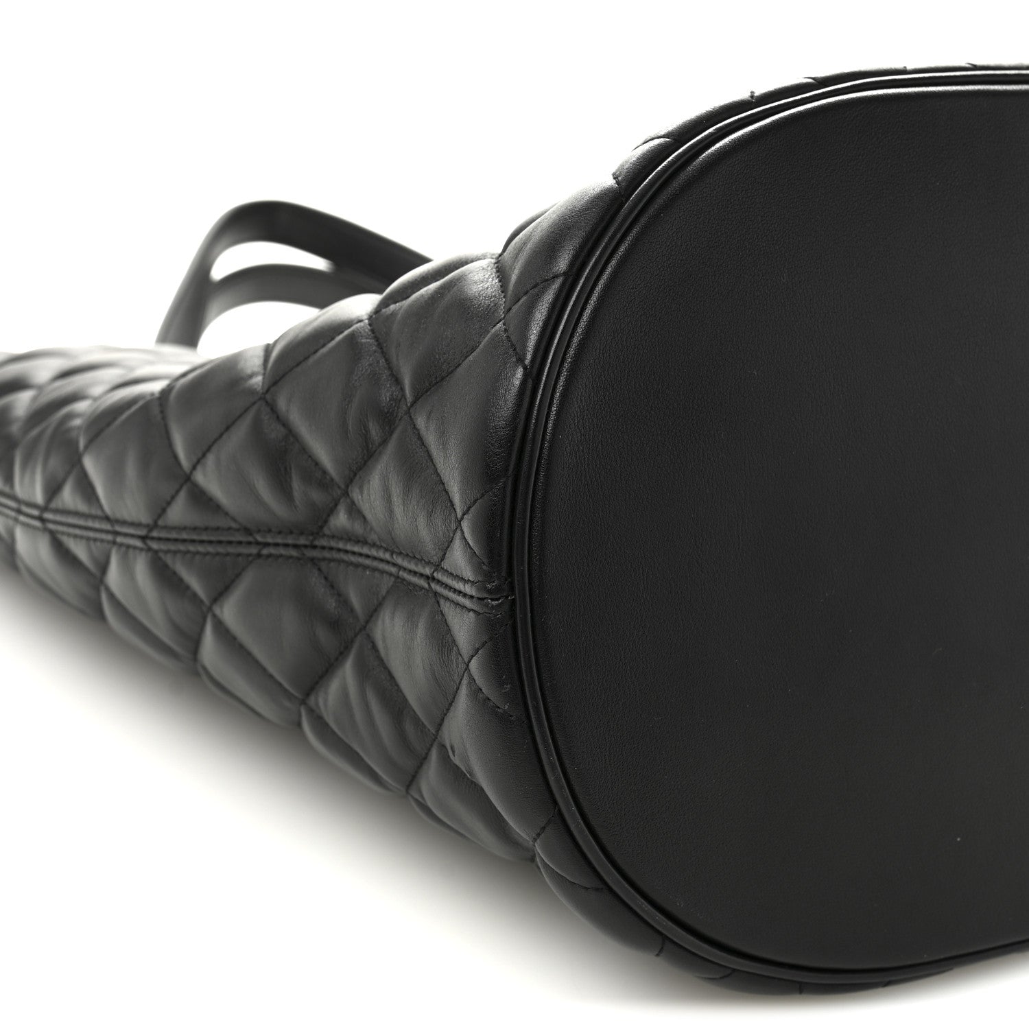 Balenciaga Calfskin Quilted Paris Shopper Tote Black 9 of 12
