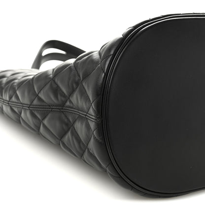 Balenciaga Calfskin Quilted Paris Shopper Tote Black 9 of 12