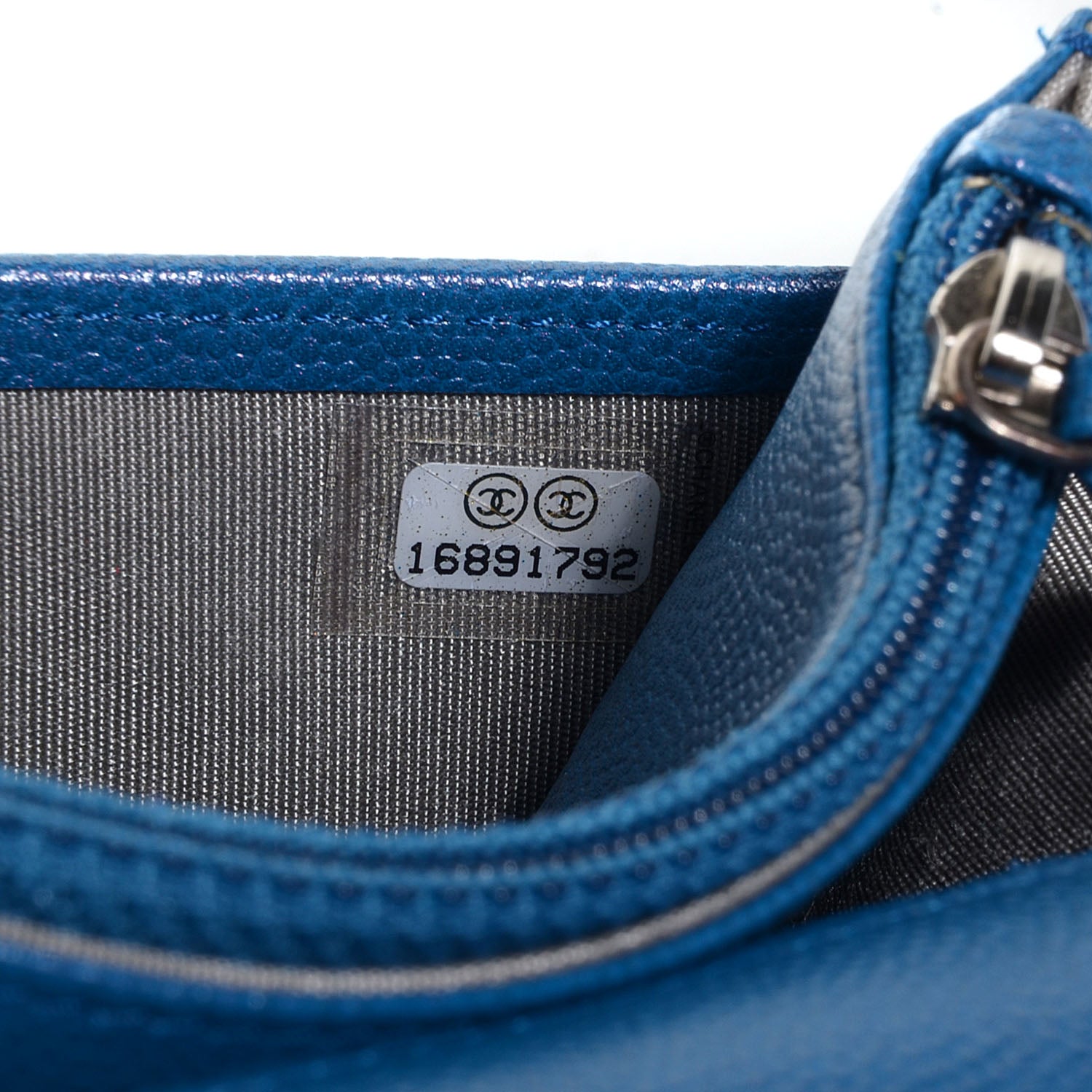 Chanel Caviar Sevruga Wallet on Chain WOC Blue 9 of 9