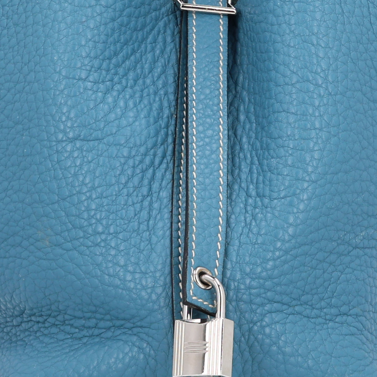 Hermes Taurillon Clemence Picotin Lock 18 PM Blue Jean 8 of 10