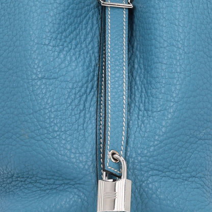 Hermes Taurillon Clemence Picotin Lock 18 PM Blue Jean 8 of 10
