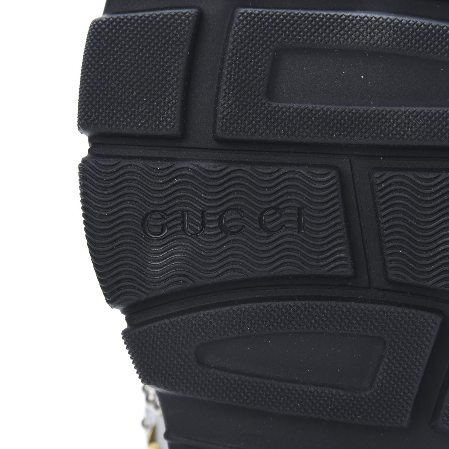 Gucci Technical Canvas Calfskin Reflective Studded Mens Aguru Sandals 8 Silver Black 6 of 8