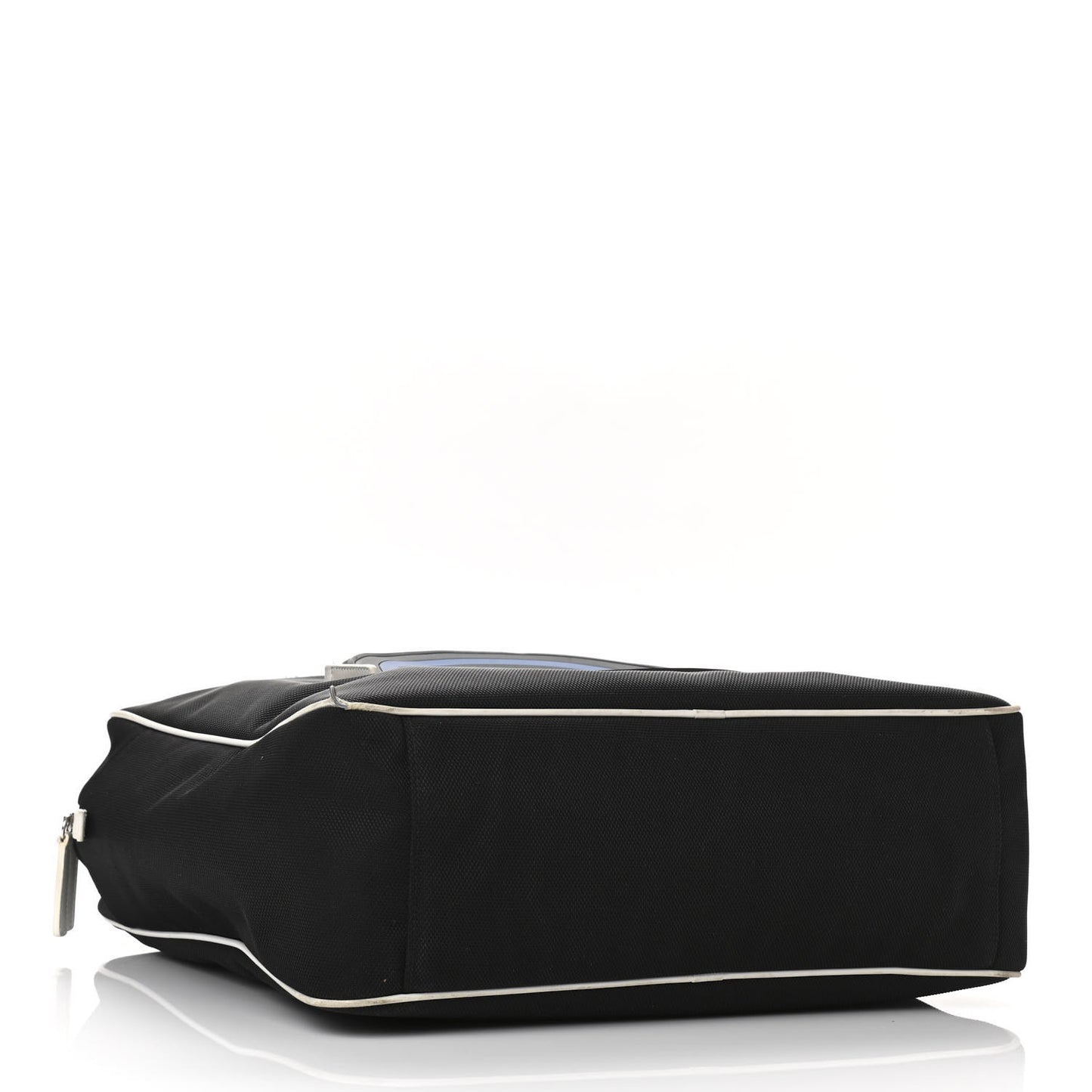 Canvas Rubber Airlines Large Zip Shopping Tote Black White Red