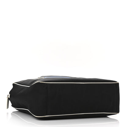 Chanel Canvas Rubber Airlines Large Zip Shopping Tote Black White Red 4 of 14