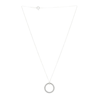 Tiffany Sterling Silver 1837 Circle Pendant Necklace 3 of 4