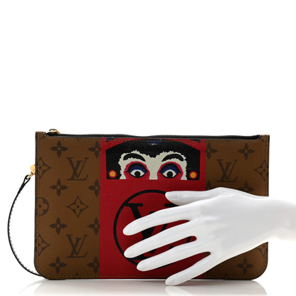 Louis Vuitton Reverse Monogram Kabuki MM GM Pochette 2 of 9
