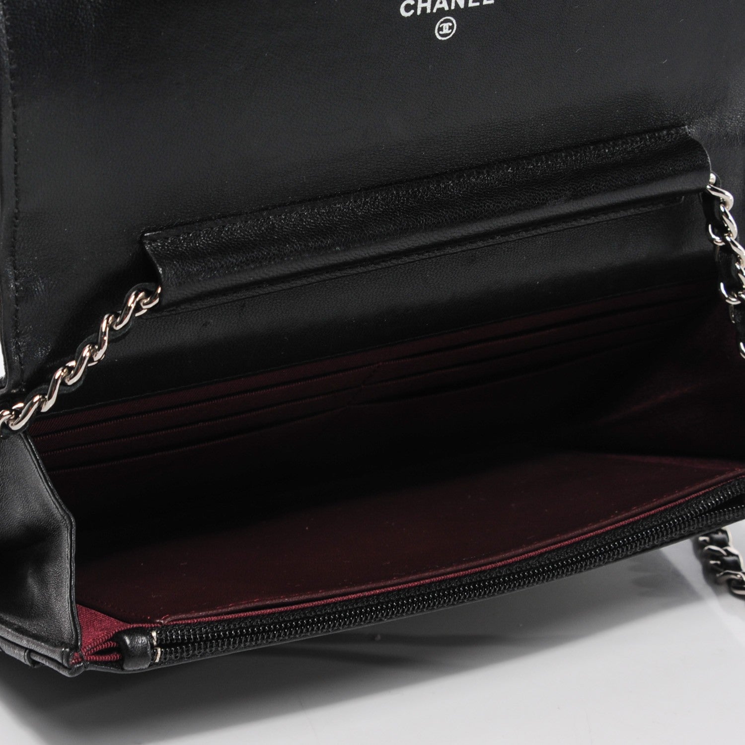 Chanel Lambskin Quilted Wallet on Chain WOC Black 6 of 8