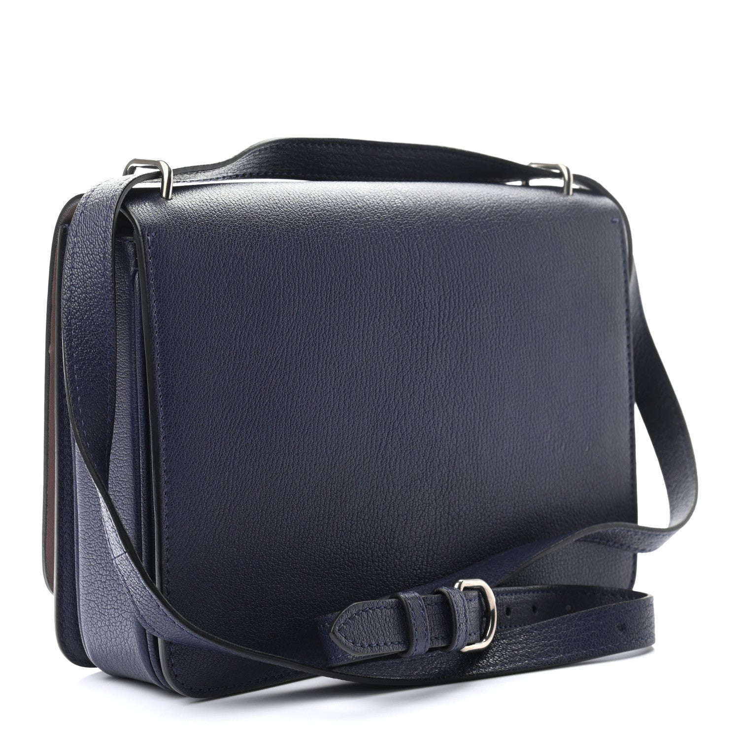 Burberry Goatskin Medium D-Ring Bag Regency Blue 3 of 12