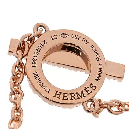 Hermes 18K Rose Gold Diamond Finesse Bracelet ST 3 of 4