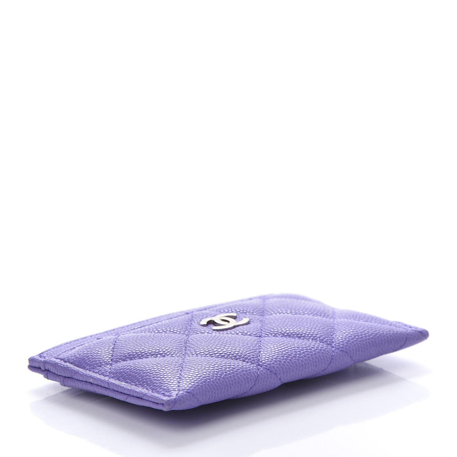 Chanel Caviar Quilted Card Holder Purple 4 of 10