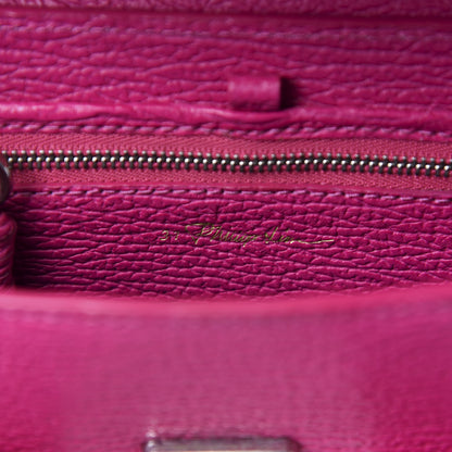 3.1 Phillip Lim 3.1 Textured Calfskin Mini Pashli Satchel Magenta 8 of 10