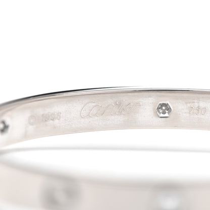 Cartier 18K White Gold 6 Diamond LOVE Bracelet 16 4 of 5