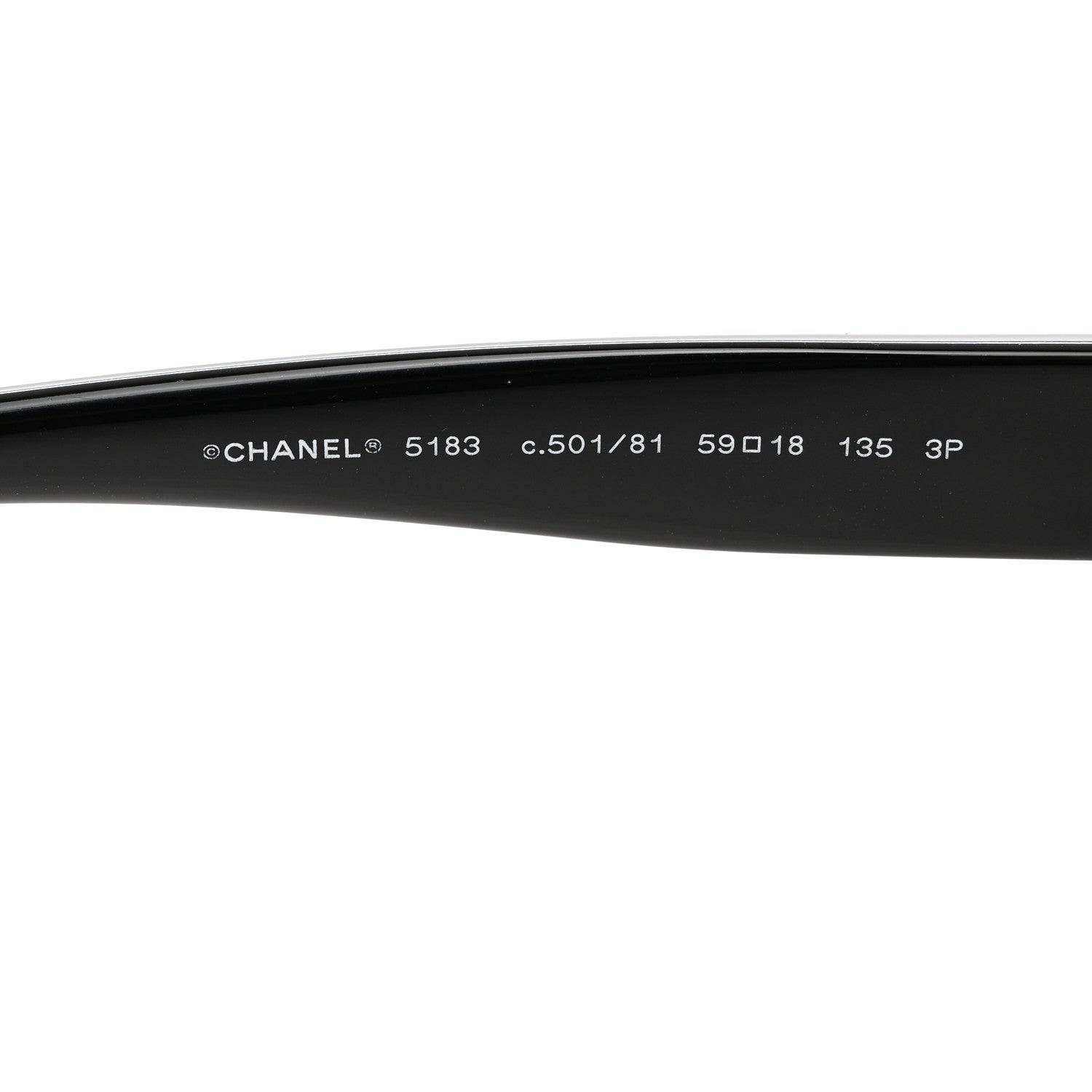 Chanel Acetate Polarized CC Sunglasses 5183 Black 5 of 9