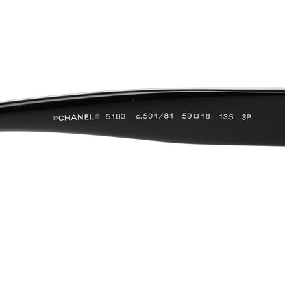 Chanel Acetate Polarized CC Sunglasses 5183 Black 5 of 9