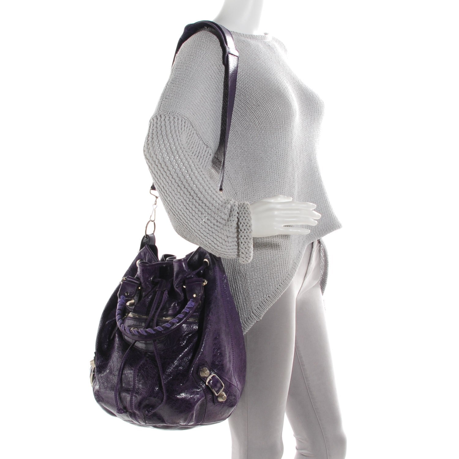 Balenciaga Agneau Giant 21 Silver Hardware Pompon Raisin 2 of 15