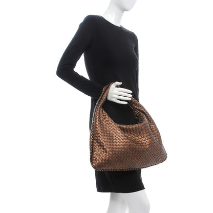 Bottega Veneta Nappa Intrecciato Large Veneta Hobo Copper 2 of 7