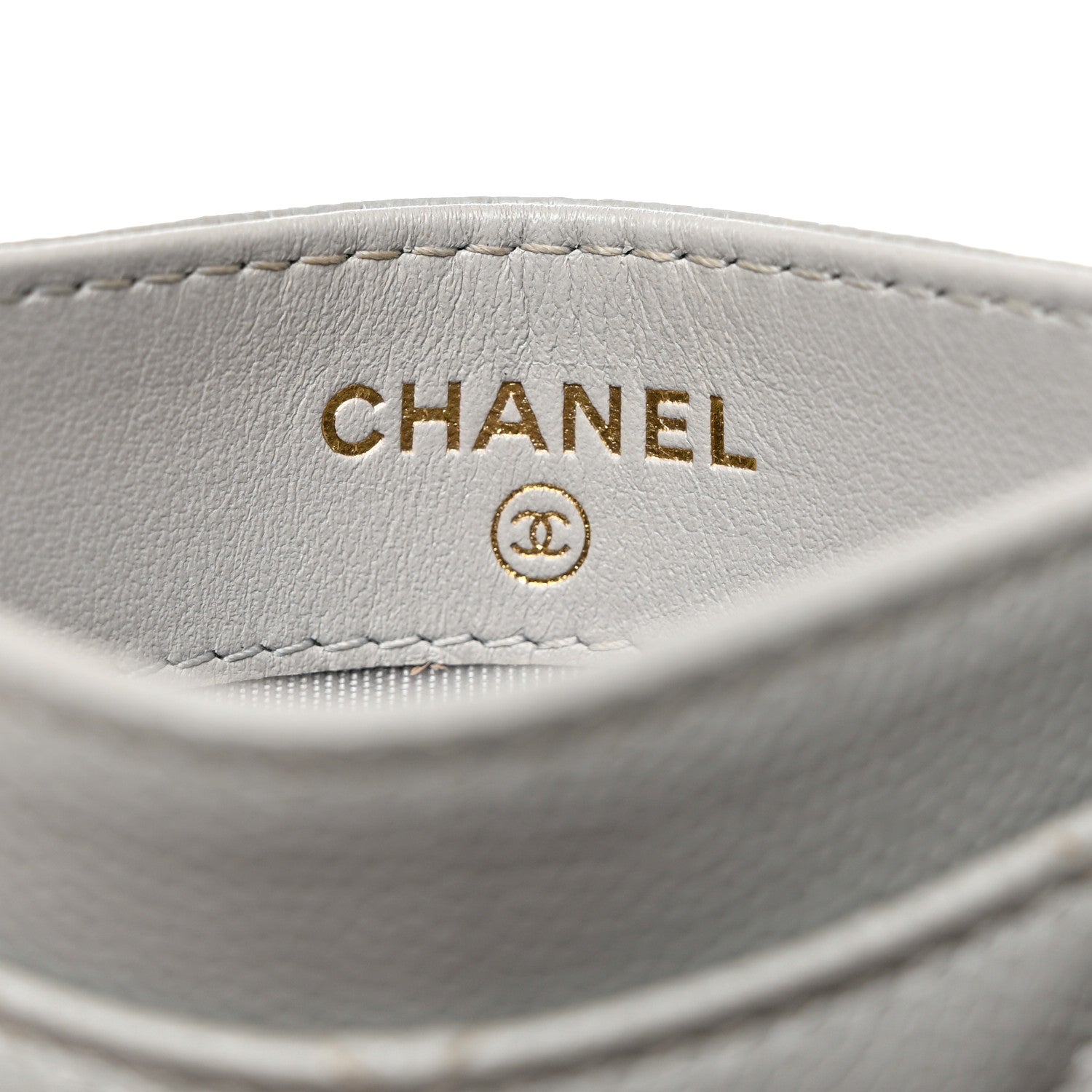 Chanel Caviar Quilted Card Holder Grey 6 of 9