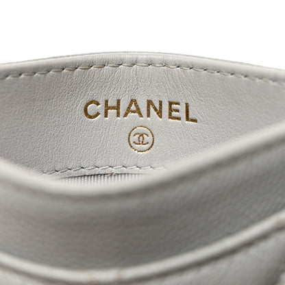 Chanel Caviar Quilted Card Holder Grey 6 of 9