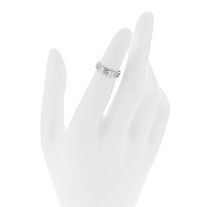 Cartier 18K White Gold 3.5mm LOVE Wedding Band Ring 46 3.75 2 of 4