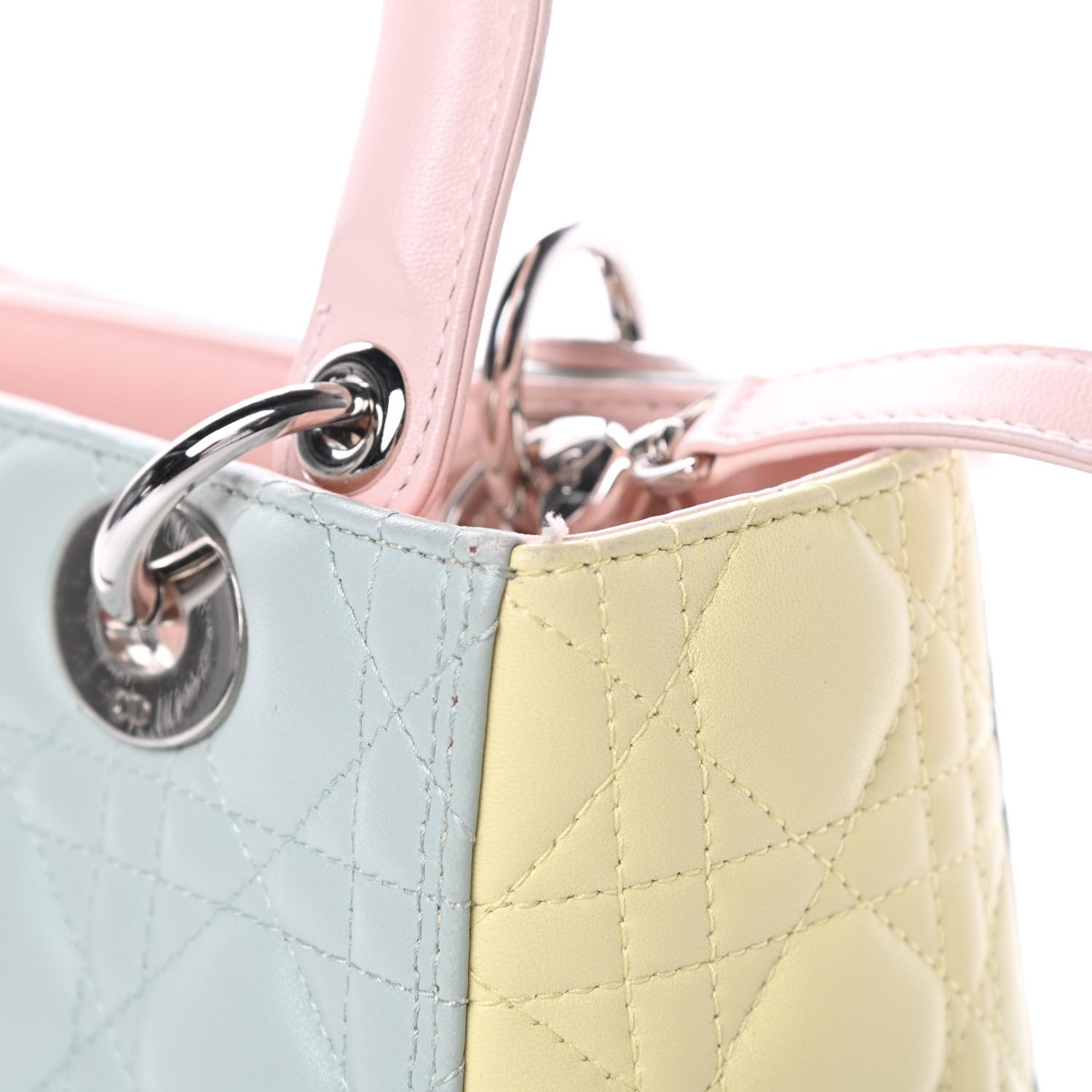 Christian Dior Lambskin Cannage Medium Tri-Color Lady Dior Multicolor 14 of 15