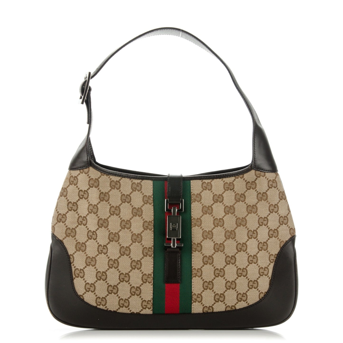 Monogram Web Jackie O Hobo Dark Brown