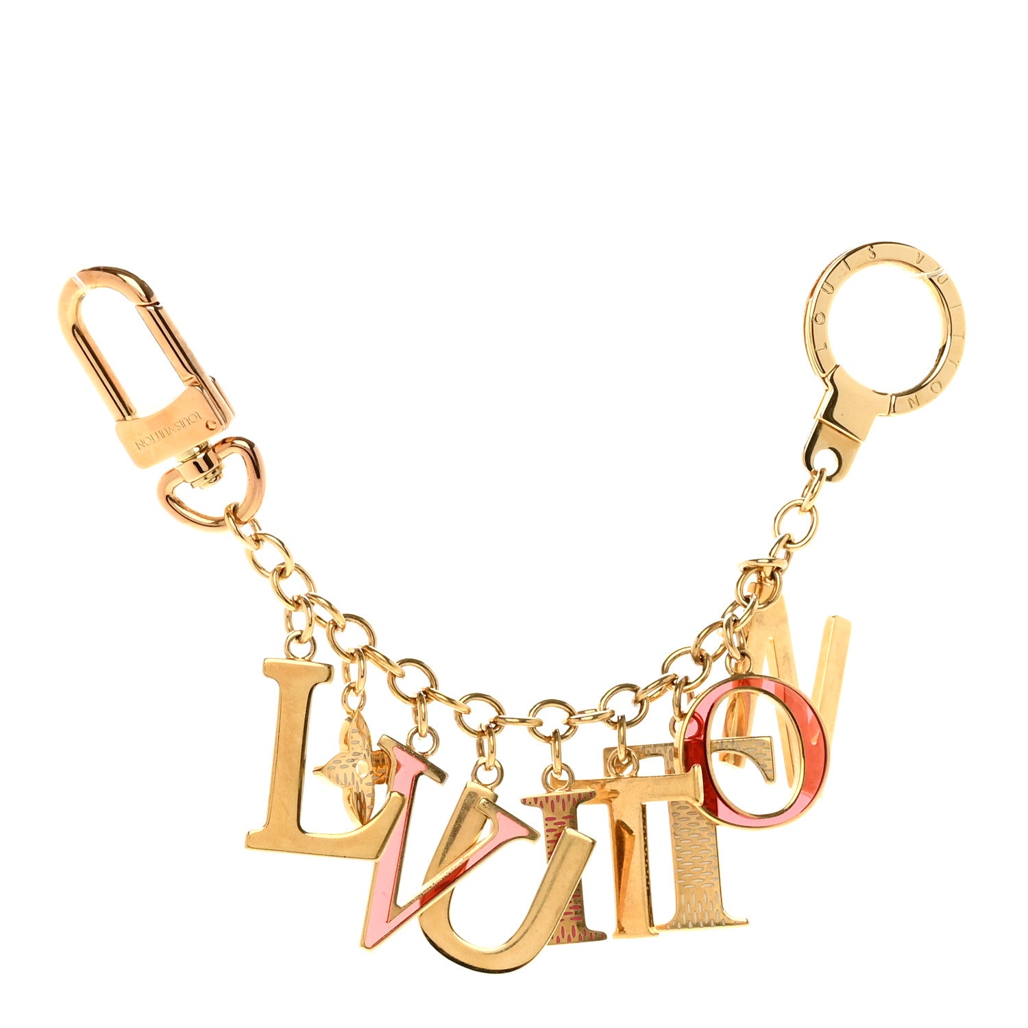 Louis Vuitton LV Tag Bag Charm Gold 1 of 7