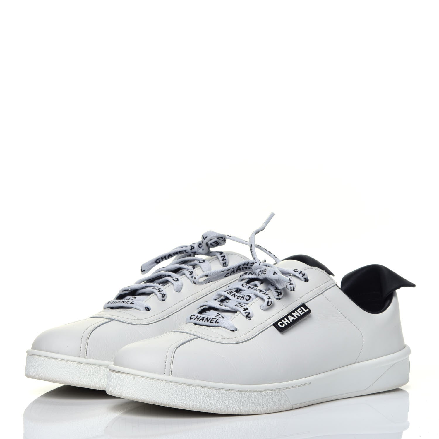 Chanel Calfskin CC Womens Sneakers 41 White 3 of 10