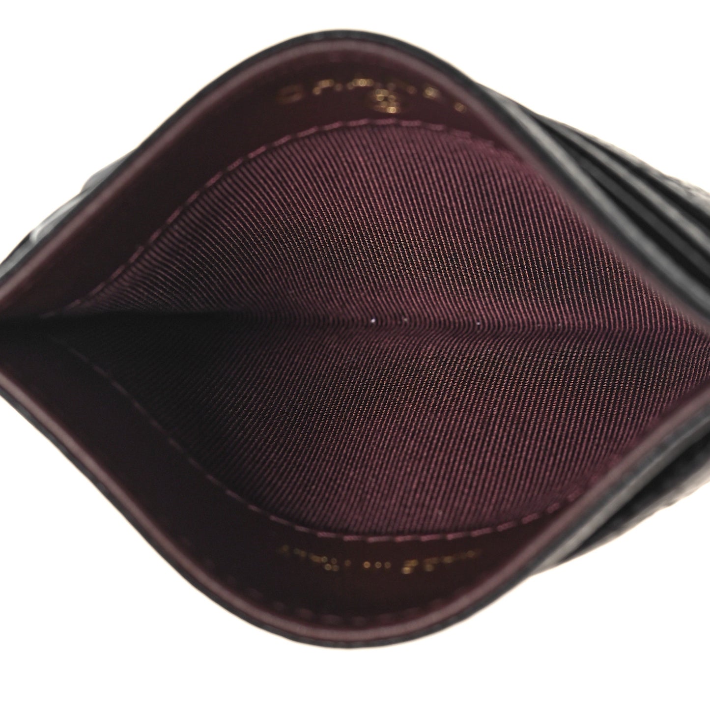 Caviar Quilted Card Holder Black