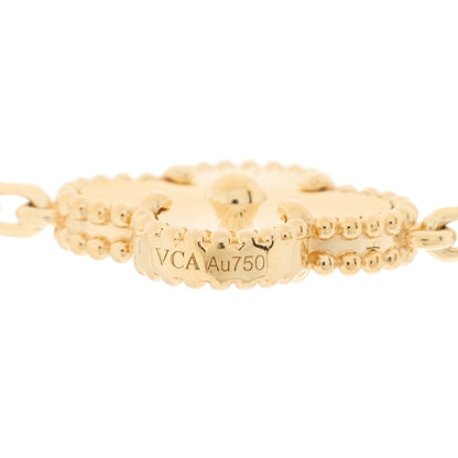 Van Cleef & Arpels 18K Yellow Gold 10 Motifs Guilloche Vintage Alhambra Necklace 6 of 6