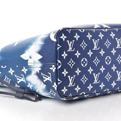 Louis Vuitton Monogram Escale Neverfull MM Blue 9 of 10