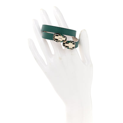 Bulgari Calfskin Serpenti Forever Multi-coiled Bracelet Emerald Green 2 of 5