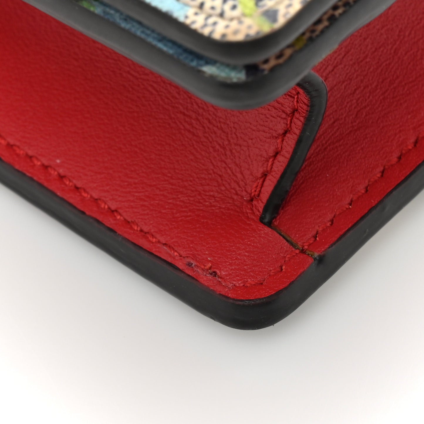 GG Supreme Monogram Blooms Chain Wallet Blue