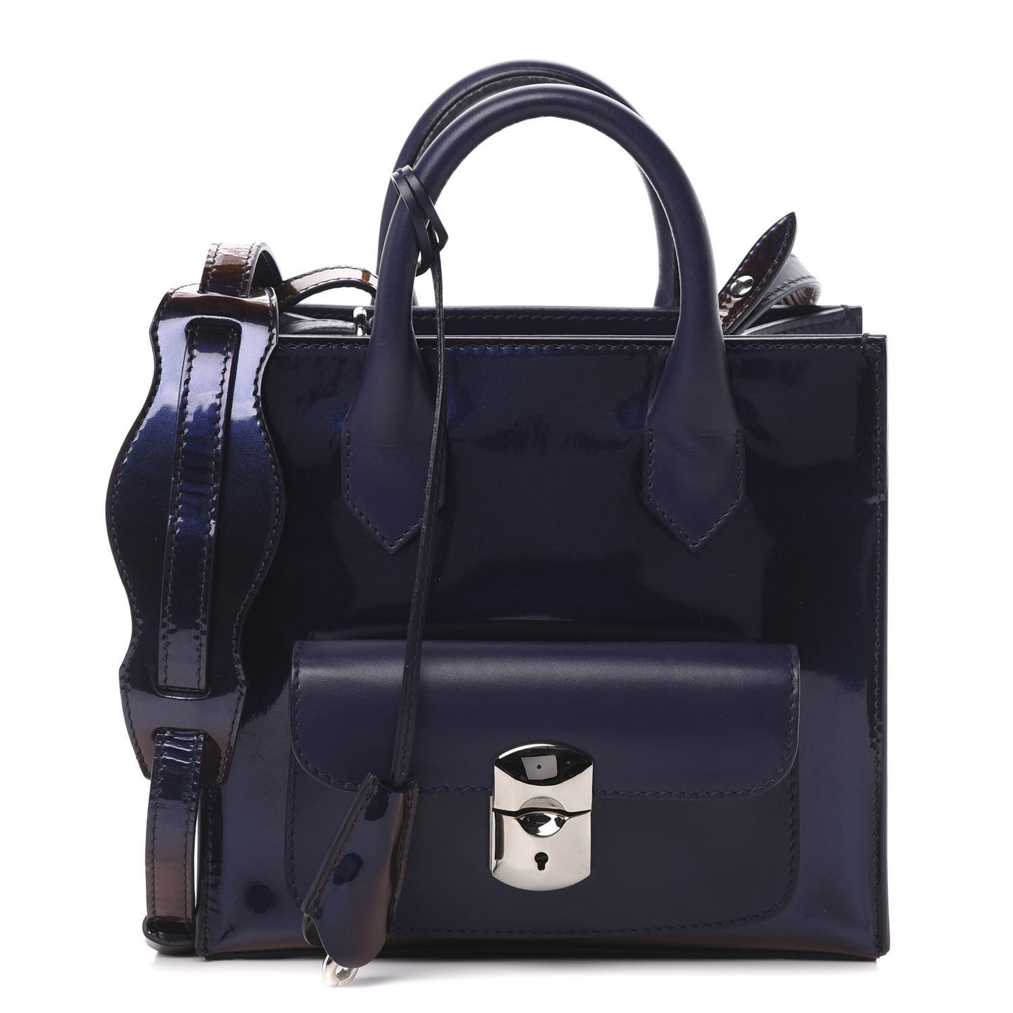 Patent Padlock Mini All Afternoon Tote Violet