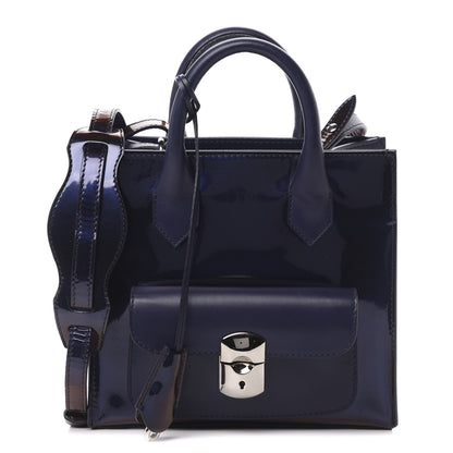 Balenciaga Patent Padlock Mini All Afternoon Tote Violet 1 of 11